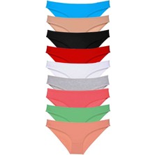 ModaSize 9 Adet Süper Eko Set Likralı Kadın Slip Külot Tüm Renkler