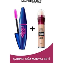 Luua Maybelline New York Volum' Express Rocket Ekstra Siyah Maskara & Instant Anti Age Eraser Kapatıcı - 01 Light