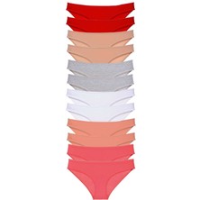 ModaSize 12 Adet Süper Eko Set Likralı Kadın Slip Külot Set 5