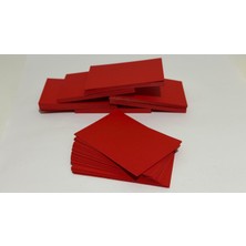 Orbak Kağıtçılık Kırmızı Boş Kelime Kartları 5x8 cm | Etiket & Boş Kart | 100 Adet Kartvizit Kartı
