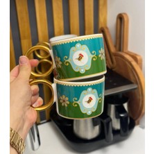 Onedekor 2'li Lüks Piano Bird Green Soho Kupa