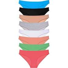 ModaSize 8 Adet Süper Eko Set Likralı Kadın Slip Külot Set 7