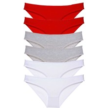 ModaSize 6 Adet Süper Eko Set Likralı Kadın Slip Külot 548