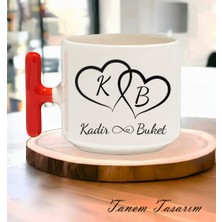Tanem Kişiselleştirilebilir Bardak Kahve Çay Fincanı Hediye Sevgili Günü 021 - T Kulp Kupa