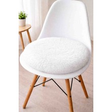 Beta Tasarım 2 Adet Yuvarlak Peluş Sandalye Minderi 40 cm