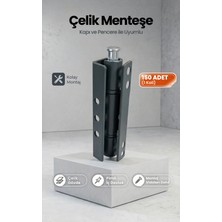 Özfırat Pvc Yapı Pvc Kapı & Pencere Menteşesi, Çelik - 90MM - Renk Seçenekli, (150 Adet Antrasit)