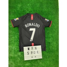 Cristiano Ronaldo 2008 Manchester United Kısa Kol Siyah Renk Nostalji Forma / Retro Ronaldo Forma