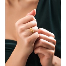 HAKAN GÜLER KUYUMCULUK  Altın Çift Sıra Ajda Model Yüzük