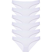ModaSize 6 Adet Süper Eko Set Likralı Kadın Slip Külot Beyaz