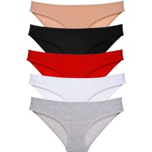 ModaSize 5 Adet Süper Eko Set Likralı Kadın Slip Külot Çok Renkli