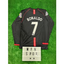 Cristiano Ronaldo Uzun Kol 2008 Sezonu Nostalji Manchester United Siyah Renk Forma / Retro Ronaldo Forma