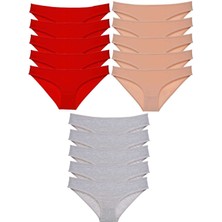 ModaSize 15 Adet Süper Eko Set Likralı Kadın Slip Külot 513