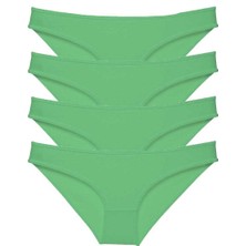 ModaSize 4 Adet Süper Eko Set Likralı Kadın Slip Külot Yeşil