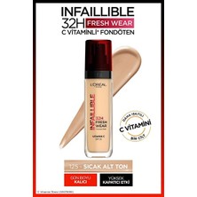 Luua L'oreal Paris L'oréal Paris Infaillible 32H Fresh Wear C Vitaminli Fondöten - 125 Natural Beige
