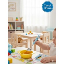 Tasarım Evi Ultra Lüks Paslanmaz Çoçuk Mama Kaşık ve Çatal Seti