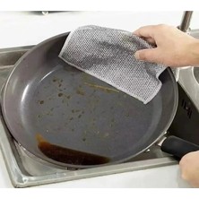 Tasarım Evi 5 Adet Çok Fonksiyonlu Çizilmez Tel Bulaşık Bezi Bulaşık Tel Ovalama Bezi Çelik Tel Bulaşık Havlusu