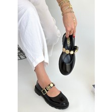 End Black Store Okira Siyah Rugan Oxford Ayakkabı