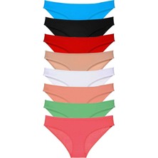 ModaSize 8 Adet Süper Eko Set Likralı Kadın Slip Külot Set 5