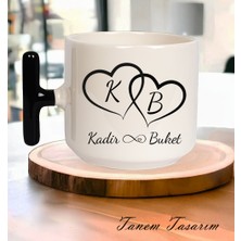 Tanem Kişiselleştirilebilir Bardak Kahve Çay Fincanı Hediye Sevgili Günü 021 - T Kulp Kupa