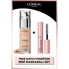 Luua L'oreal Paris True Match Bakım Yapan Fondöten - 2n Nötr Alt Ton & Mini Paradise Maskara 4.7 ml