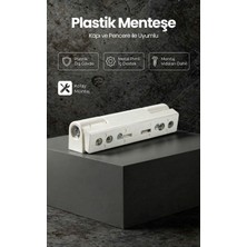 Özfırat Pvc Yapı Pvc Kapı & Pencere Menteşesi, Plastik - 90MM - Renk Seçenekli, (1 Adet Beyaz)