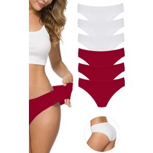 ModaSize 6 Adet Kadın Dikişsiz Lazer Kesim Esnek Iz Yapmayan Külot S6
