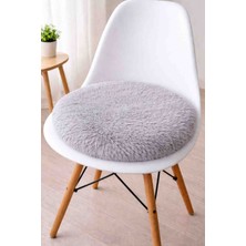 Beta Tasarım 2 Adet Yuvarlak Peluş Sandalye Minderi 40 cm