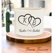 Tanem Kişiselleştirilebilir Bardak Kahve Çay Fincanı Hediye Sevgili Günü 021 - T Kulp Kupa