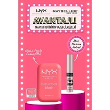 Luua Nyx Professional Makeup Buttermelt Blush Kremsi Pembe Pudra Allık 04 & Lash Sensational Maskara Mini