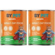Braventa Collection Bypet Tavuk Etli Yetişkin Yaş Kedi Maması 1 Adet -415 Gram Konserve 2li Paket