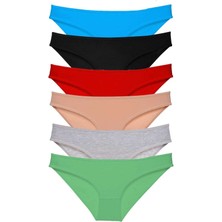 ModaSize 6 Adet Süper Eko Set Likralı Kadın Slip Külot Renk 2