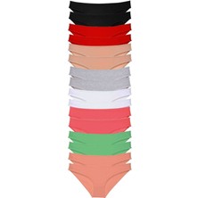 ModaSize 16 Adet Süper Eko Set Likralı Kadın Slip Külot 8 Renkli