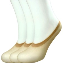 ModaSize Düşük Kesim Dikişsiz Kaçmaya Dayanıklı Ten Transparan Babet Çorabı 36-41 [ 3 Çift ]