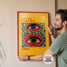 Persona Istanbul Yayoi Kusama Tokyo 1993 Modern Sanat Ikonik Gözler - Canlı Polka Dot Duvar Sanatı Posteri (Çerçevesiz)