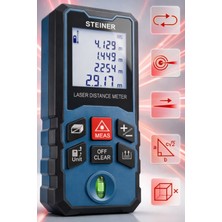 Steiner Profesyonel 100 Metre Lazer Metre Dijital Göstergeli Lazer Mesafe Ölçer Mavi