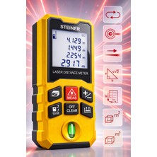 Steiner Profesyonel 100 Metre Lazer Metre Dijital Göstergeli Lazer Mesafe Ölçer Sarı