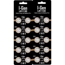 I-Gen Batteries LR1130 1.5V Alkalin Düğme Pil (AG10, L1131, 389)