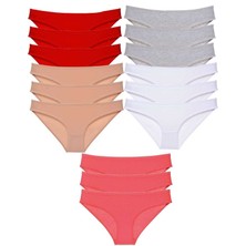 ModaSize 15 Adet Süper Eko Set Likralı Kadın Slip Külot 522