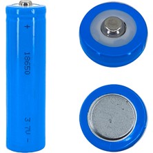 Hedyex 18650 Şarjlı Pil Çıkıntılı Başlıklı Fener Pili 3.7V Li-Ion