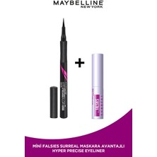 Luua Maybelline New York Hyper Precise All Day Mat Siyah Eyeliner 701 + Mini Falsies Surreal Maskara Avantajlı Set