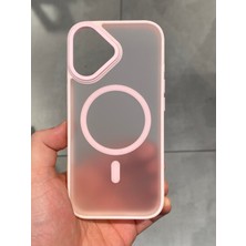 Iphone 17 Uyumlu Magsafe Destekli Buzlu Sert Yüzey ve Silikon Kenarlı Telefon Kılıfı