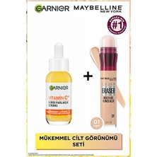 Luua Maybelline New York Instant Anti Age Eraser Kapatıcı - 01 Light & C Vitamini Parlak Süper Aydınlatıcı Serum 30 ml