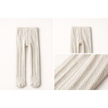 Nuviera Design Bej Desenli Külotlu Çorap