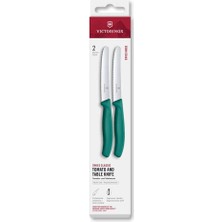 Victorinox 6.7834.2C1 2li 11CM Tırtıklı Domates Bıçağı, Yeşil