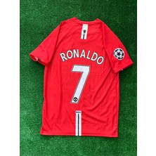 Cristiano Ronaldo 2008 Manchester United Kısa Kol Kırmızı Renk Nostalji Forma / Retro Ronaldo Forma