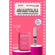 Luua Nyx Professional Makeup Buttermelt Blush Kremsi Pembe Pudra Allık 08 & Lash Sensational Maskara Mini
