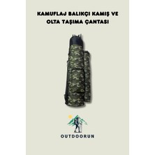 Outdoorun Kamuflaj Balıkçı Kamış ve Olta Taşıma Çantası