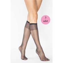 ModaSize 3 Adet Süper Ince 15 Den Mat Pantolon Çorabı Siyah