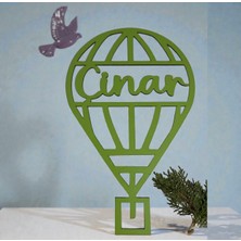 Pelince Kişiye Özel Isimli Balon Makrome Kasnağı - Bebek ve Çocuk Odası Kapı Süsü Isimliği - Dekoratif Balon Figürlü Duvar Süsü Makrome Malzemesi - Hastane Odası Kapı Isimliği (33X22 Cm)