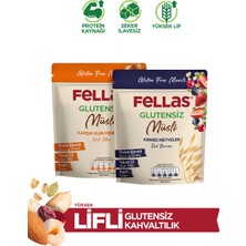 Fellas Glutensiz Müsli 2'li - Karışık Kuruyemişli (270 g) + Kırmızı Meyveli (270 g)